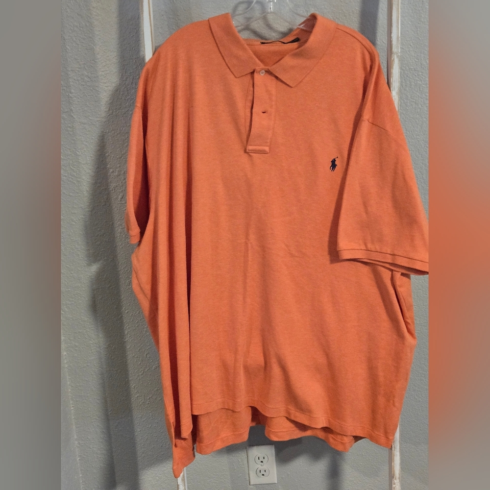 Polo by Ralph Lauren Men's Orange Polo Shirt